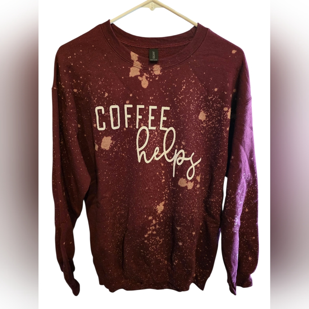 Gildan Maroon Splatter Sweatshirt
